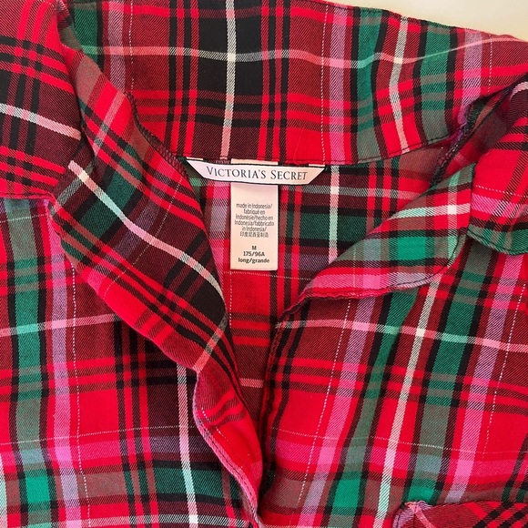 Victoria’s Secret Flannel Pyjama Two Piece Set Medium Long - Picture 6 of 13